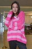 Big Softie Block Stripe Cobain Knit Bubblegum